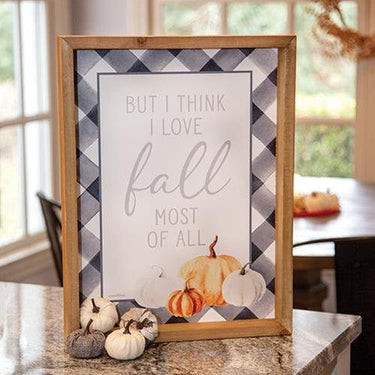 I Love Fall Most of All Wood Shadowbox - The Fox Decor